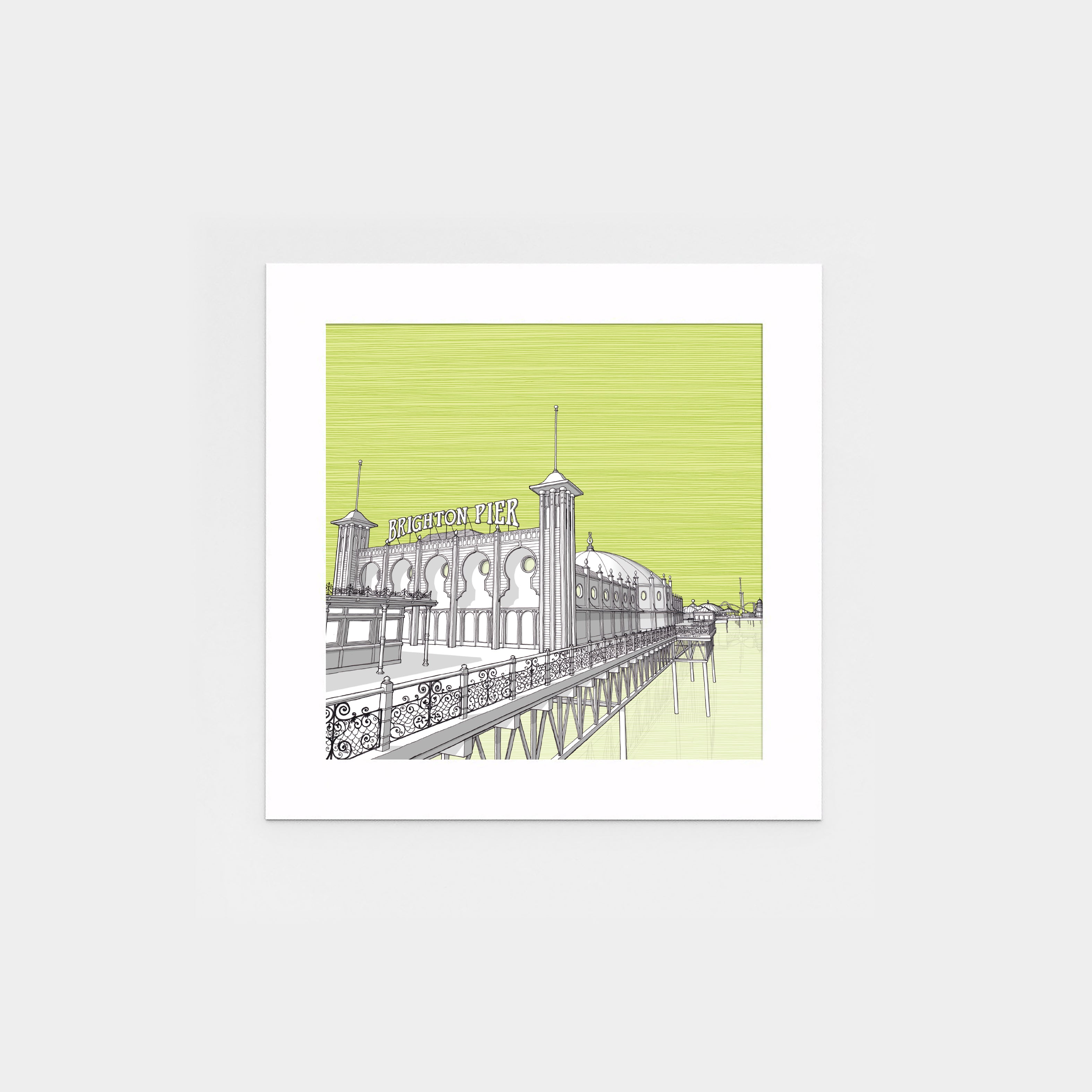 BRIGHTON PIER - Sustainable Kitesurfing Fine Art (Giclee) Print (Unframed online & Unmounted)